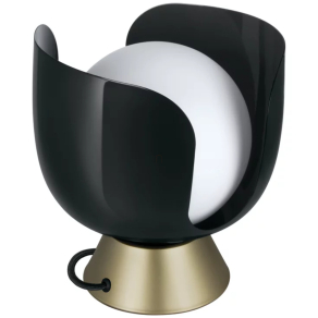   Osram Decor Corolle Table Chalice – Retro asztali lámpa fekete fém és üveg kombinációjából, E14 foglalat