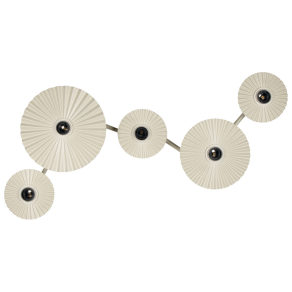   Osram Decor Plisse Wall – Dekoratív fali lámpa 5 x E27 foglalattal, bézs színben, állítható kialakítással, 1120 mm