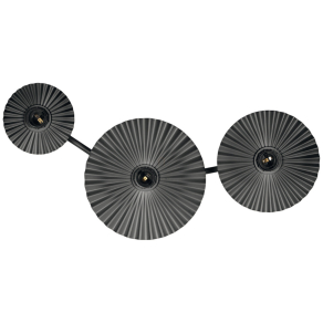   Osram Decor Plisse Wall – Dekoratív fali lámpa 3xE27 foglalattal, sötétszürke acél házban, pliszírozott lámpaernyővel, állítható kivitel