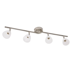   Osram LED Spot Cup 4xG9 Brushed Nickel – Mennyezeti spotlámpa 4 állítható fejjel, szatén nikkel felülettel, alabástrom üveg búrával, G9 foglalattal
