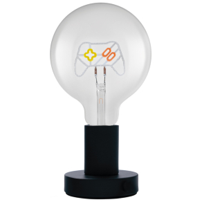   Osram Vintage 1906 Letter Table – Asztali lámpa neon színű LED-es design, E27 foglalat, 1.2W, 40lm, fekete fém/üveg kivitel, textil kábellel