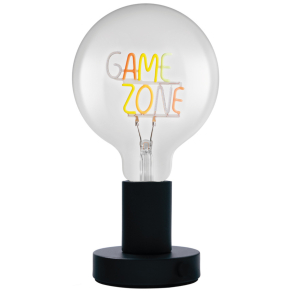   Osram 1906 Letter Table Game Zone – Asztali lámpa E27 foglalattal, 1.2W teljesítmény, neon LED színekkel és textilkábellel, 80lm, 12000K, 15000 óra élettartam
