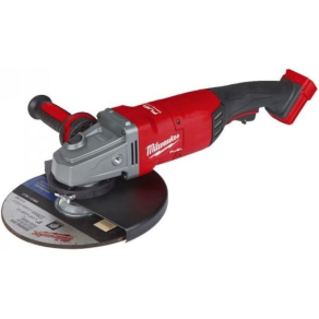   Milwaukee M18 sarokcsiszoló 230mm, hosszú alsó kapcsolóval, max. 65mm vágási mélység, akku és töltő nélkül, Kitbox M18 FLAG230XPDB-0C 4933464114