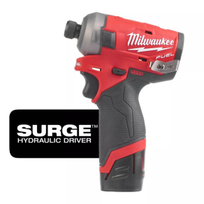   Milwaukee M12 Hidraulikus ütvecsavarozó, 1/4 Hex, 2x2.0Ah akkumulátorral, töltővel, kofferrel M12 FQID-202X 4933464973
