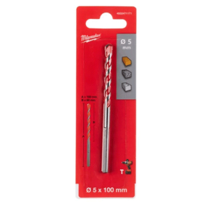   Milwaukee betonfúrószár 3 oldalas befogással 5 x 100 mm 4932471171