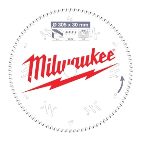   Milwaukee körfűrészlap gérvágókhoz (Alu) 305x30x3.0x96 TF NEG. 4932471323
