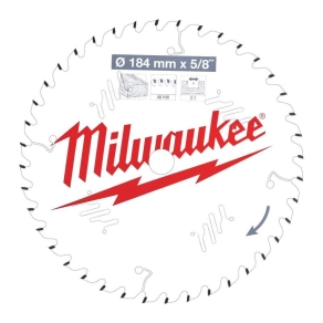   Milwaukee körfűrészlap hordozható gépekhez (Fához) 184x5/8x2.1x40 ATB 4932471379