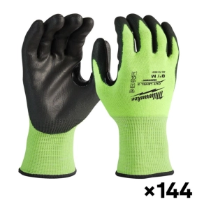   Milwaukee vágásbiztos védőkesztyű Nagy kiszerelésű HIVIS 3/C M/8 144 pár 4932479020