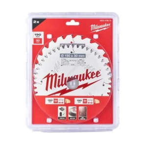   Milwaukee körfűrészlap körfűrészhez 2 x 190 x 24T/48T (2 db/cs) 4932479574