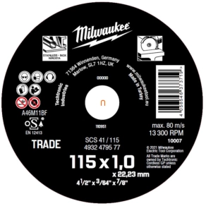   Milwaukee vágókorong fémhez ECO SCS41 115x1.0mm (4932479577)