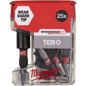   Milwaukee bitkészlet TX25 25mm bittartóval 26 darabos (4932479858)