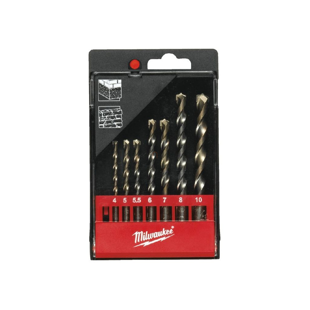 Milwaukee Betonfúró készlet /3/4/5/6/7/8/9/10mm/ (8db-os) 4932480158
