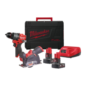   Milwaukee M12 FPP2G2-402X M12 Fuel erőcsomag 4933480592 Tartalma: 1 x FPD2 szuperkompakt ütvefúró-csavarozó, 1 x FCOT szuperkompakt vágószerszám, 2 x 4.0 Ah akku, töltő, koffer