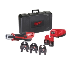   Milwaukee M12 HPT-202C M12 szuperkompakt Force Logic hidraulikus présgép 2 x 2.0 Ah akku, töltő, 3féle préspofa, kofferrel 4933480902