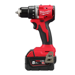   Milwaukee M18 BLDDRC-502C M18 kompakt szénkefe nélküli fúrócsavarozó, 2x5.0 Ah akku, intelligens töltővel, kofferrel 4933492835