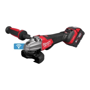   Milwaukee M18FSAGSVO125X-502X M18 Fuel 125 MM-ES biztonsági sarokcsiszoló változtatható sebességgel és one-key funkcióval 2x5.0 Ah akku, gyorstöltővel, kofferrel 4933493553