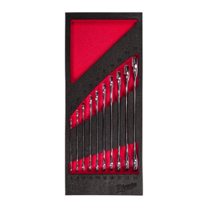   Milwaukee kettős villáskulcs készlet habbetétben 10 részes 4932493629