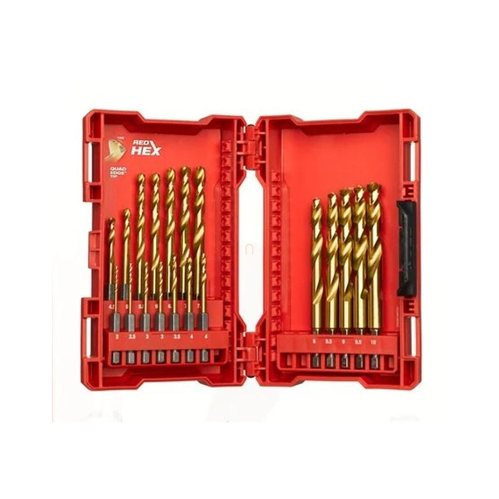 Milwaukee Fémfúró Shockwave HSS-G TiN 19db - készlet (2-10mm) 4932493866