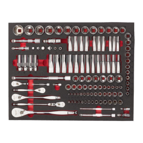   Milwaukee 1/4, 3/8", 1/2" racsni és dugókulcs készlet habbetétben