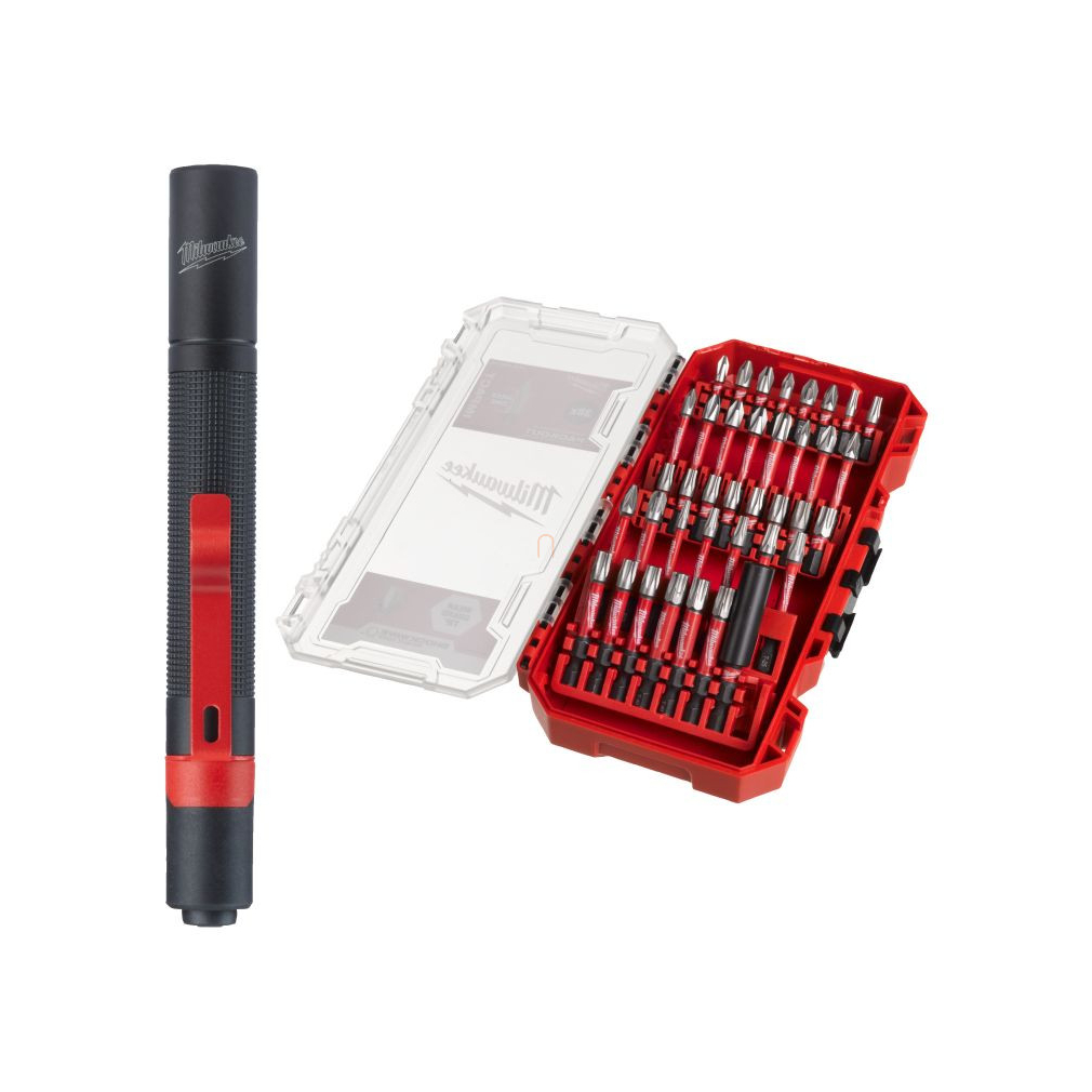 Milwaukee Milwaukee IPL-LED lámpa és Shockwave Bit készlet (38db-os) 4932498608