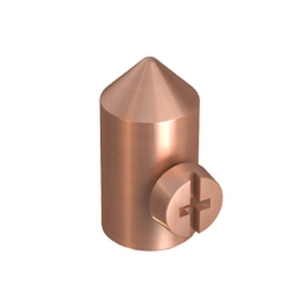   J.Pröpster felfogócsúcs 8mm, réz V2A rezezett M6x8mm-es csavarral - 1253