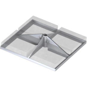   J.Pröpster felfogóoszlop-tartó (állvány) 650x650mm V2A - 499000