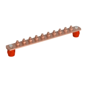   J.Pröpster 910139 EPH Potenciálkiegyenlítő sín 370/40x5mm, 10 csatlakozó hely, Réz