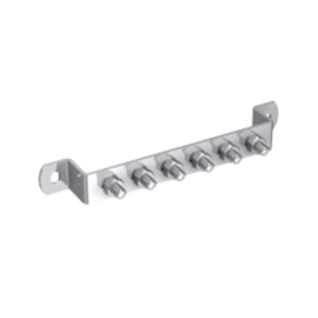   J.Pröpster földelő sín 255/30x3,5mm, 6 csatlakozó hely, V2A - 910307