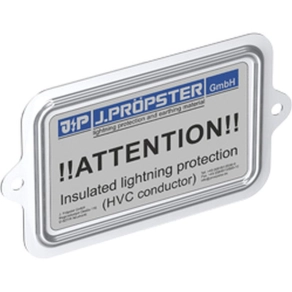   J.Pröpster figyelmeztető tábla, angolul, Aluminium - 640001