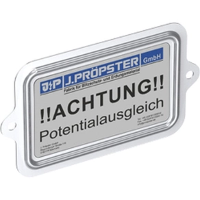  J.Pröpster figyelmeztető tábla, németül, Aluminium - 640004