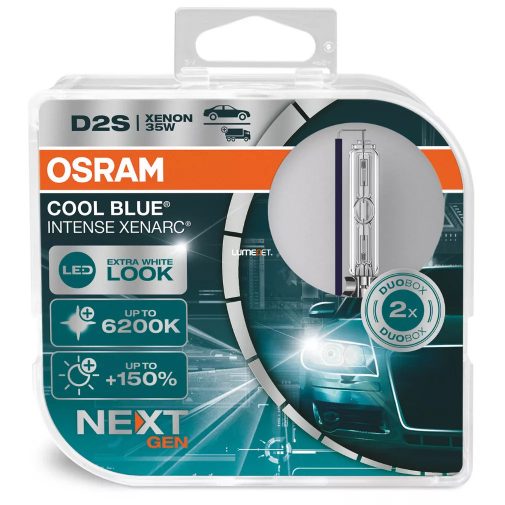 Bontott csomagolású Osram Xenarc Cool Blue Intense NextGen D2S +150% 2db/csomag