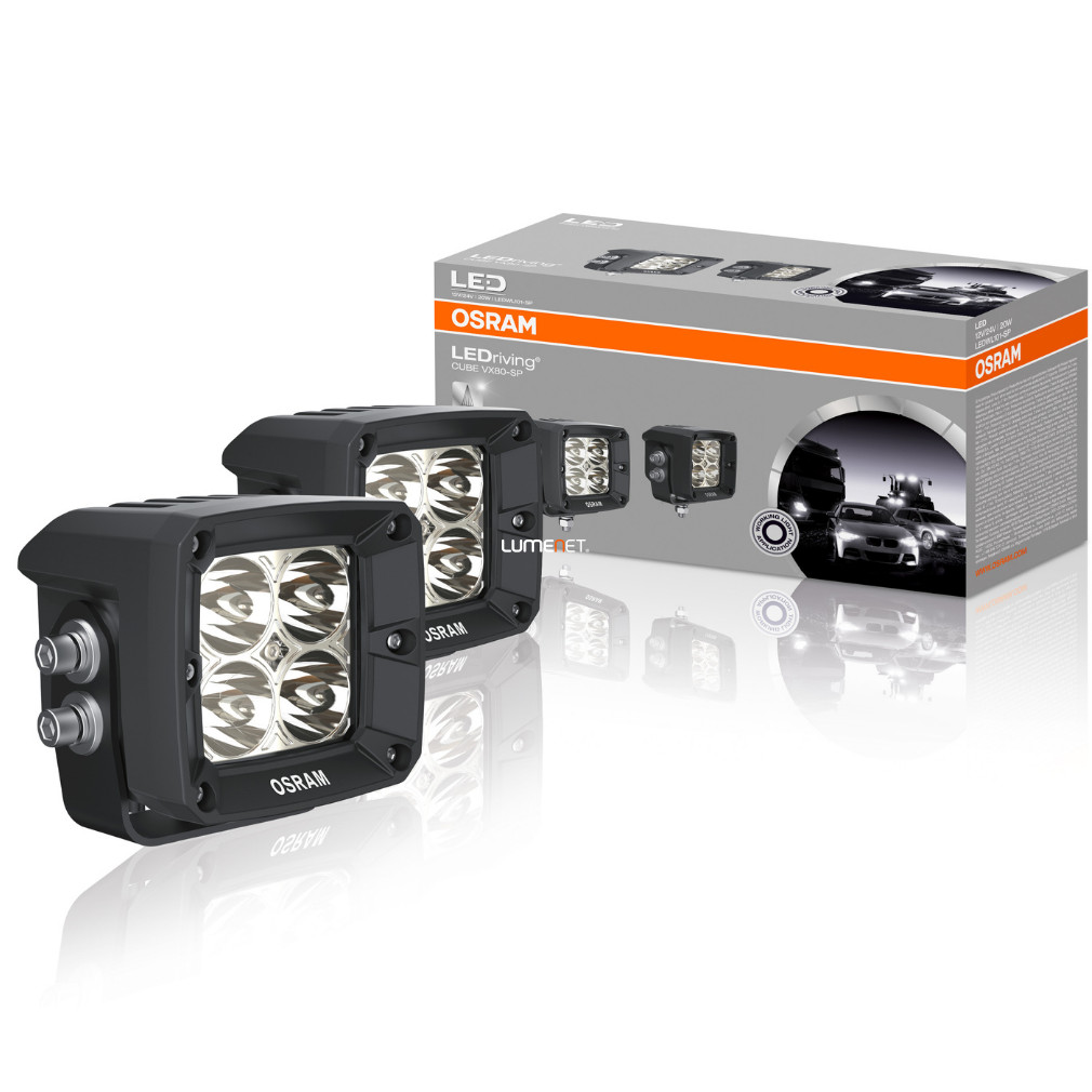 Osram Off-Road LEDriving Lightbar Cube VX80-SP LEDWL101-SP 12/24V 20W kiegészítő LED munkalámpa 2 darab/csomag