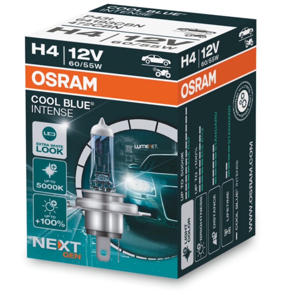 Osram Cool Blue Intense NextGen H4 +100% 60/55W dobozos