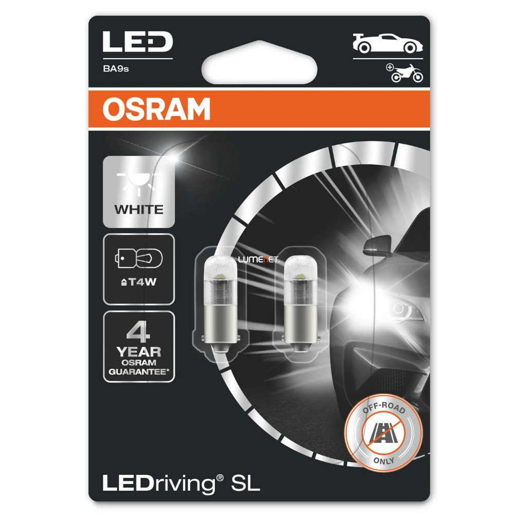 Osram LEDriving SL 3893DWP-02B T4W BA9s 6000K 2db/bliszter