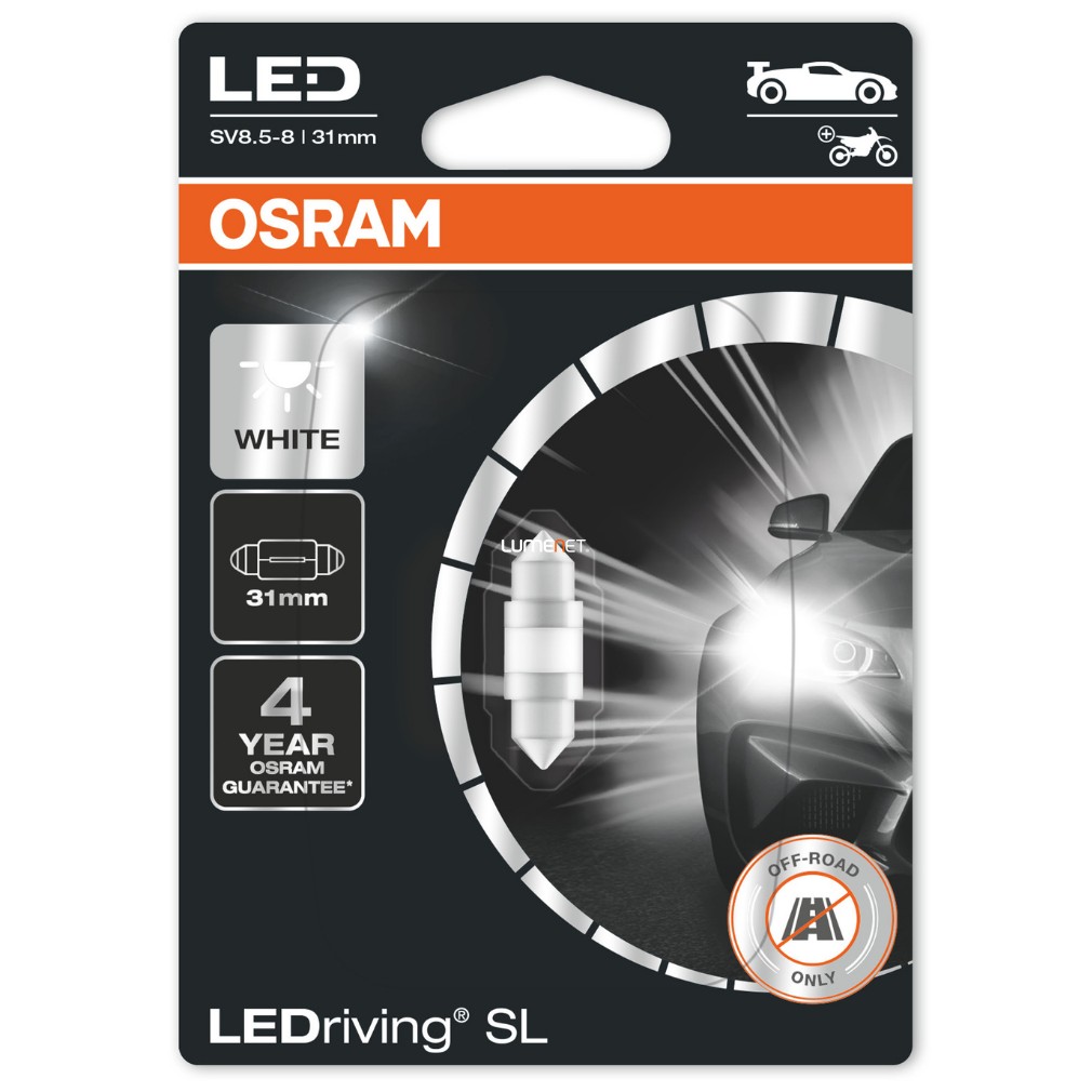 Osram LEDriving SL 6438DWP C3W szofita LED jelzőizzó 6000K 31mm bliszter