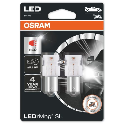 Osram LEDriving SL 7506DRP-02B 1,4W BA15s 12V P21W 2db/bliszter piros
