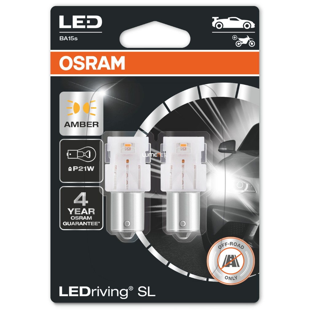 Osram LEDriving SL 7506DYP-02B P21W 12V 1,3W 2db/bliszter sárga