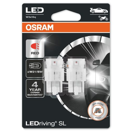 Osram LEDriving SL 7515DRP-02B W3x16q Red W21/5W (7515) 2db/bliszter piros