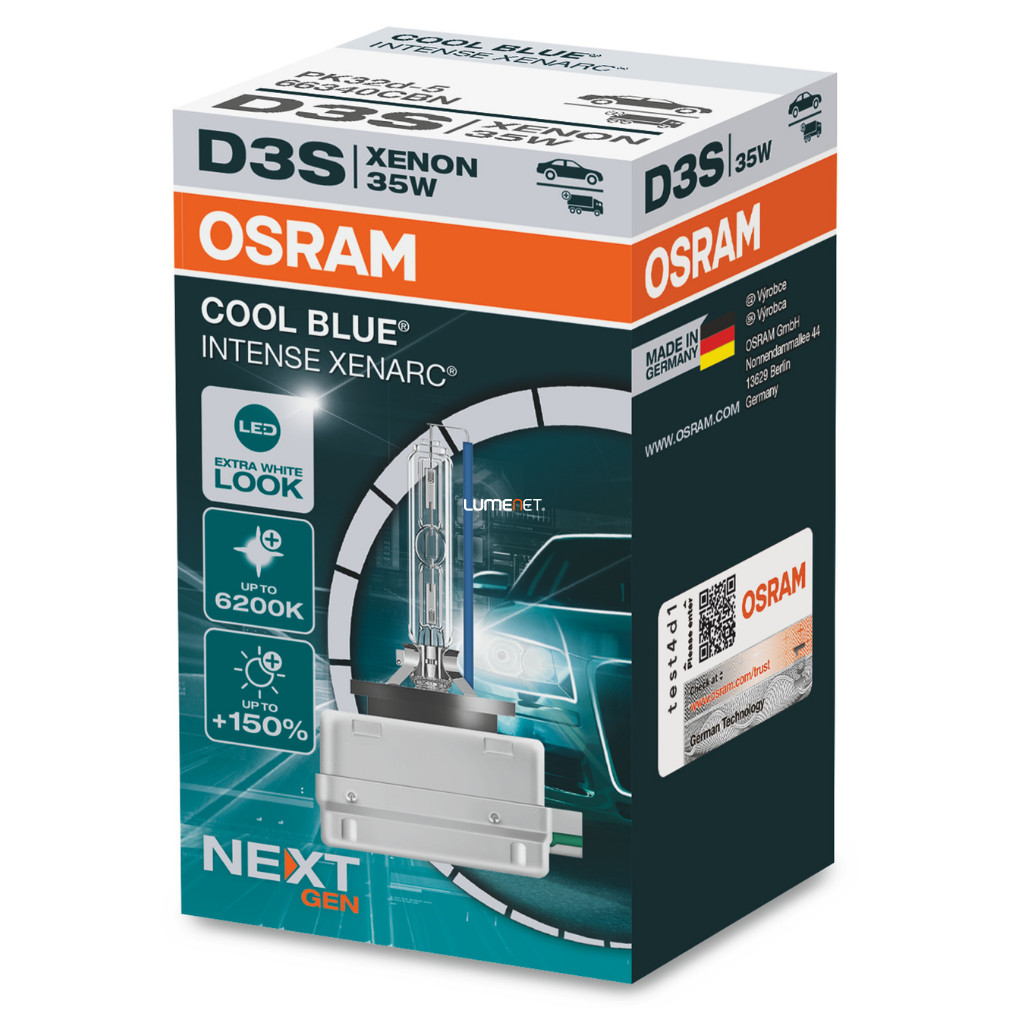 Osram Xenarc Cool Blue Intense NextGen D3S +150% xenon