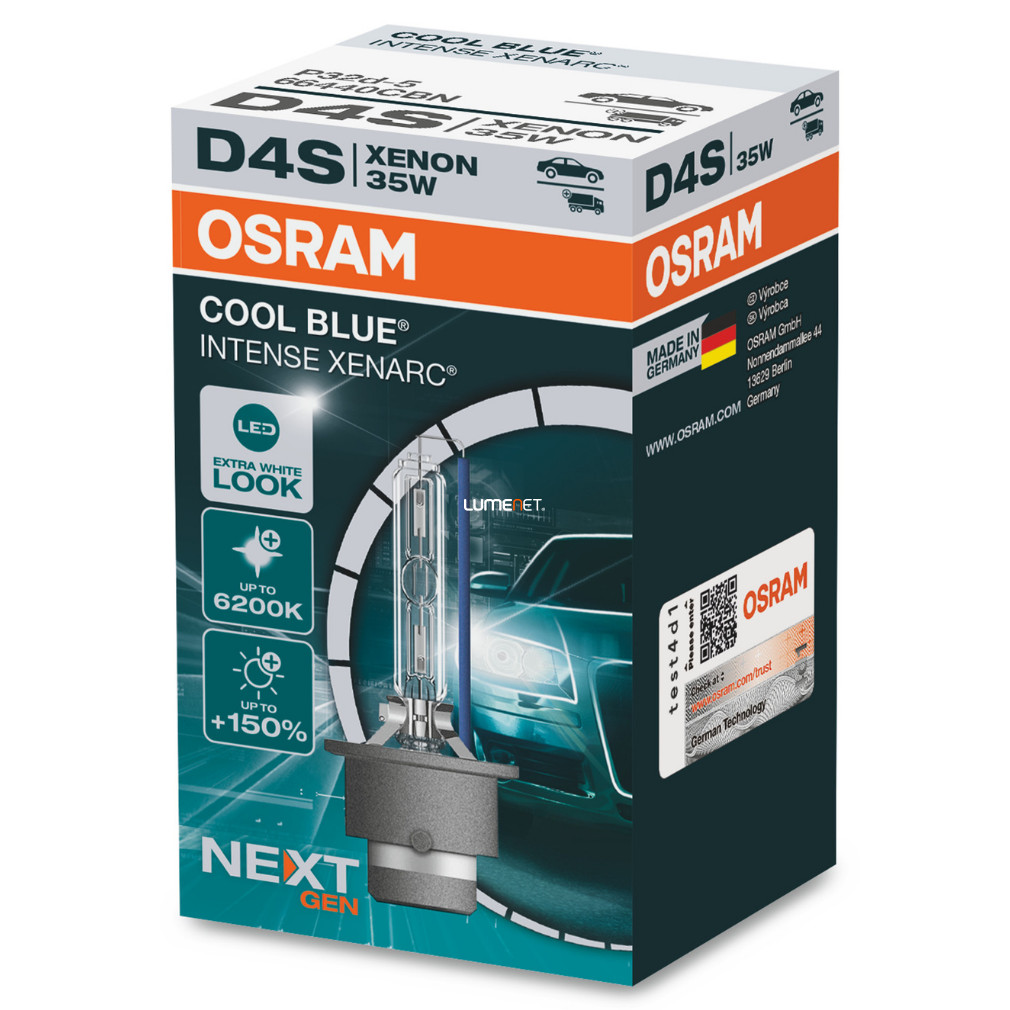 Osram Xenarc Cool Blue Intense NextGen D4S +150% xenon lámpa dobozos 1 darab