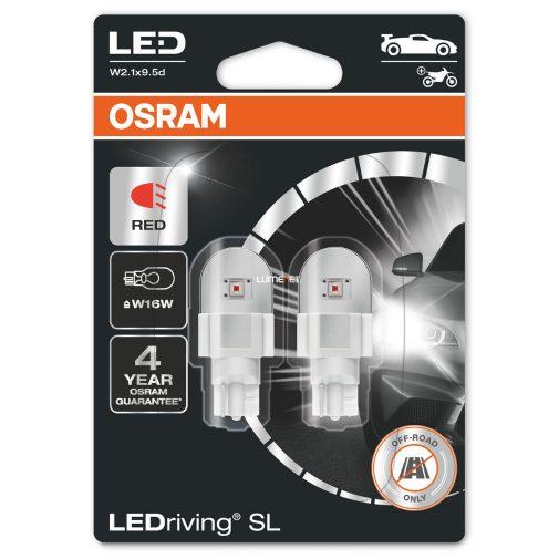 Osram LEDriving SL 921DRP-02B W16W led 2db/bliszter piros