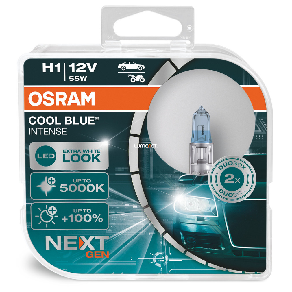 Osram Cool Blue Intense NextGen H1 +100% 2 darab/csomag