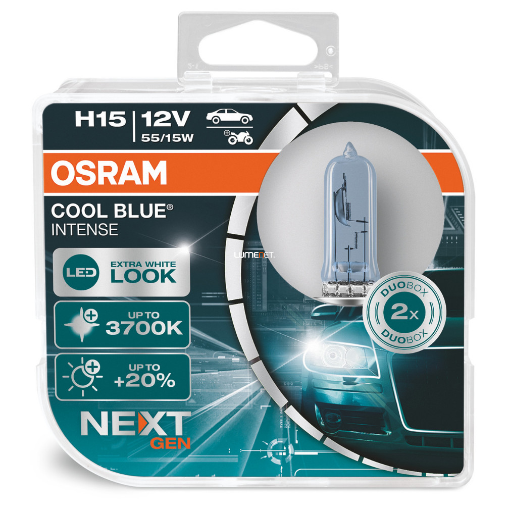Osram Cool Blue Intense NextGen H15 +20% 55/15W 2 darab/csomag