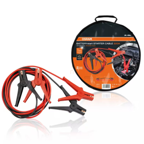   Osram STARTERcable 200 Amperes akkumulátor indítókábel, 3 méter bikázó,  8,5 mm², 2,0 literes hengerűrtartalomig, tárolótáskával, OSC101