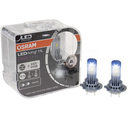 Paire Lampes Ampoules Osram H7 LED Hl Easy Lumière Blanche 6000K