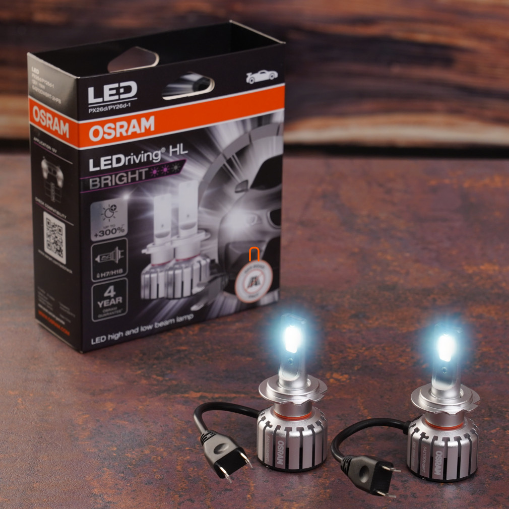 Osram LEDriving HL Bright 300% H7/H18 autós LED tompított, távolsági és ködlámpa szett, +300% fényerő, 6000K színhőmérséklet, 1700 lumen fényáram, PX26d foglalat, 64210DWBRT-2HFB, 2db/csomag