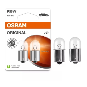   Osram Original Line 12V R5W jelzőizzó, energiatakarékos 12V, 5W, Ba15s foglalattal, kompakt méretű, kiváló OEM minőség, 5007-2BL, 2db/bliszter