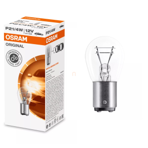   Osram Original Line 12V P21/4W jelzőizzó, 12 V, 21/4 W, BAZ15d foglalat, 440 lm, hosszú élettartam motorkerékpárokhoz, 7225-2BL, 1db/doboz