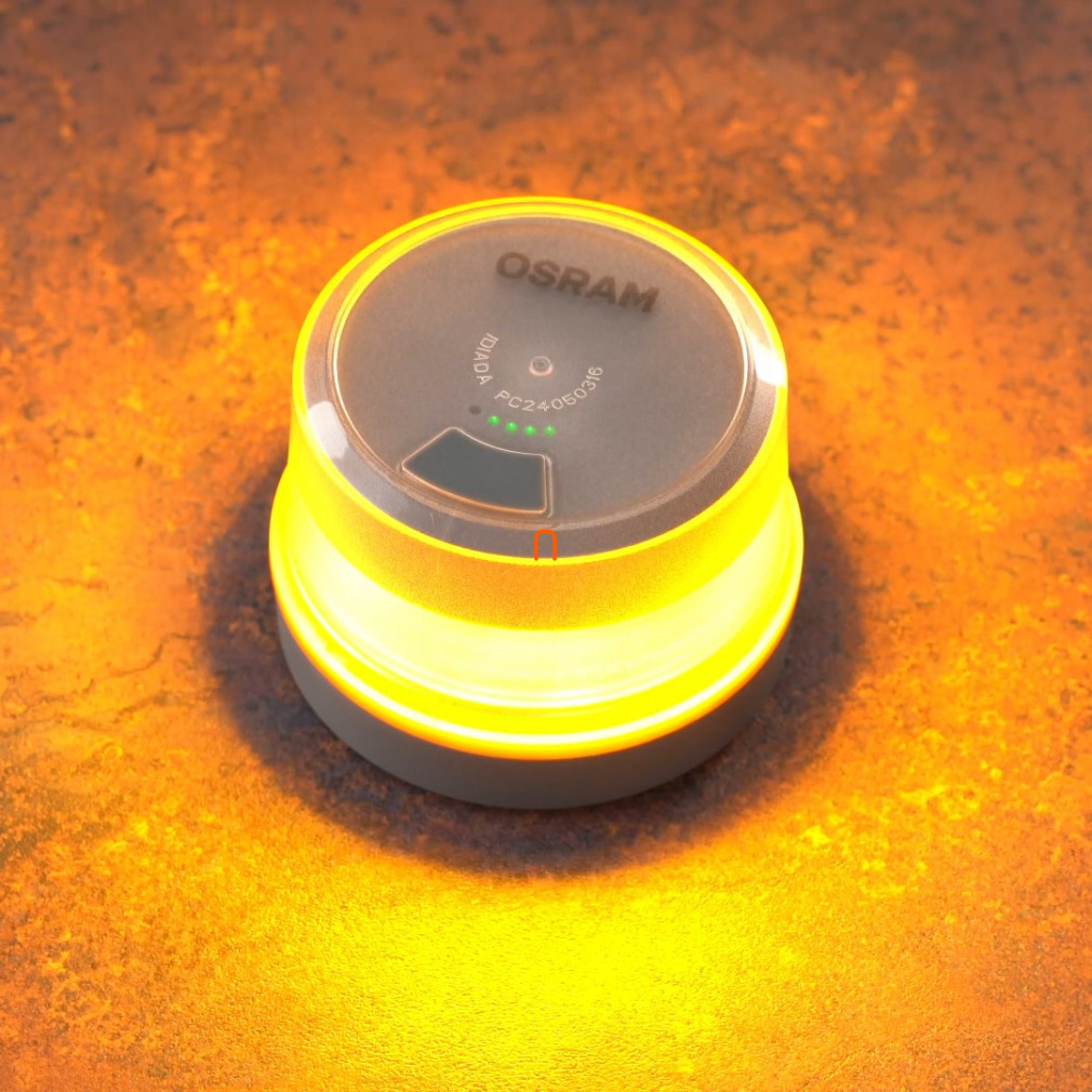 OSRAM LEDguardian® Road Flare Signal V16 IoT, V16 vészjelző lámpa, DGT 3.0 platform kompatibilis, LEDSL105