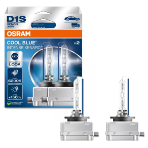   Osram Xenarc Cool Blue Intense Next Gen D1S xenon izzó, akár 6200 K színhőmérséklet, 150%-kal nagyobb fényerő, LED-es hatású fény, PK32d-2 foglalat, 66140CBN-2HB, 2 darab/csomag